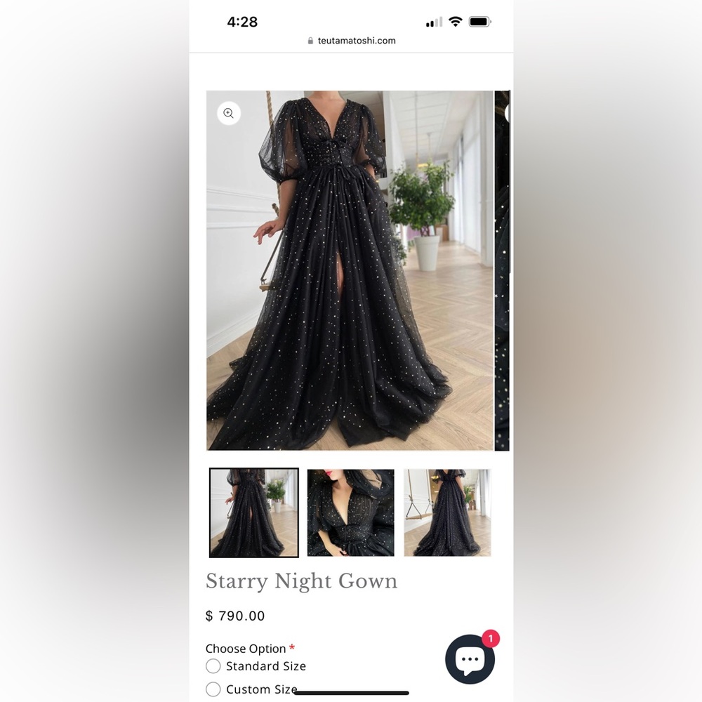 Teuta Matoshi Starry Night Gown